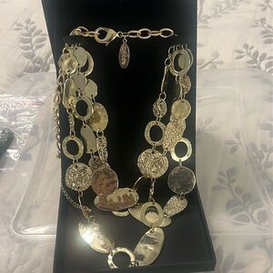 Gold statement necklace
